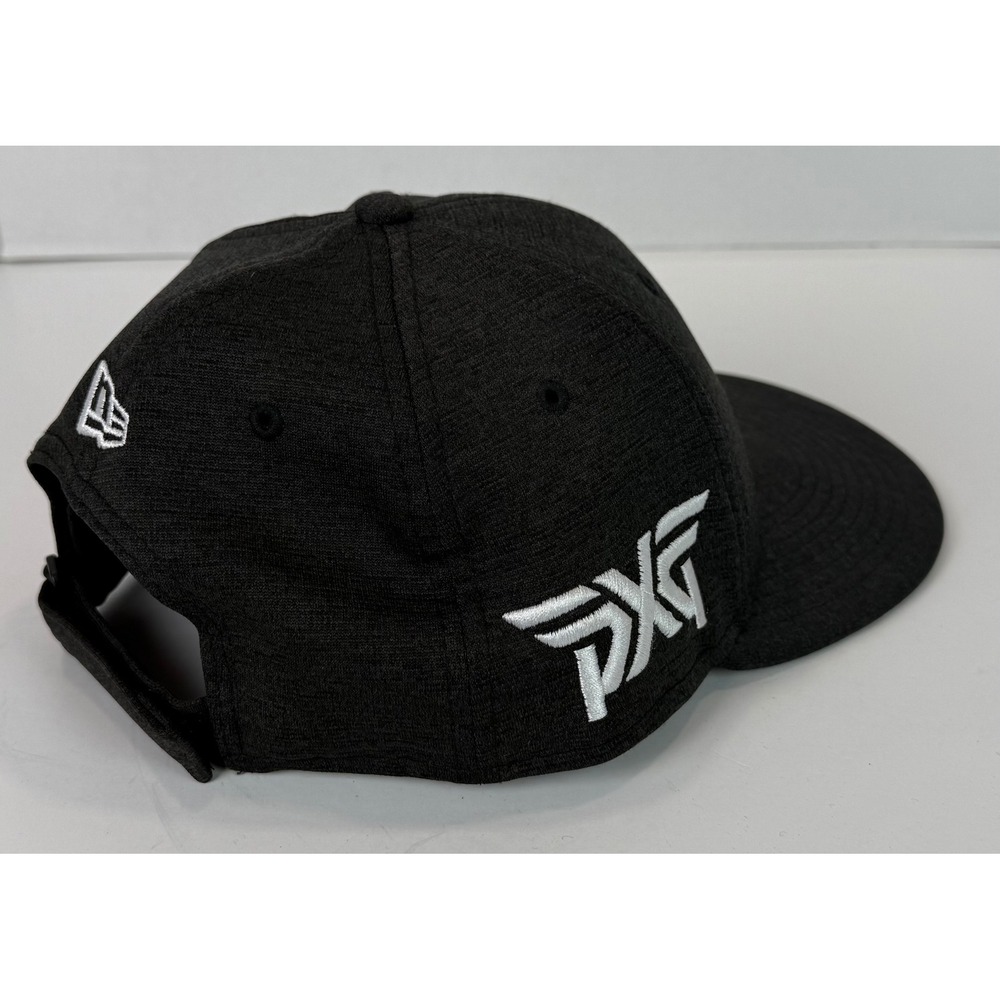 PXG New Era 9FIFTY Golf Hat Black Heather Adjustable Circle Logo "BW" Cap OSFM - Picture 2 of 13